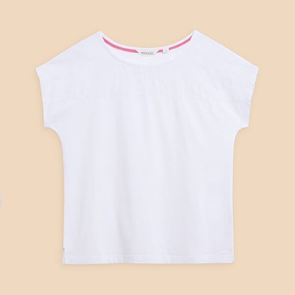 White Stuff Anthea Embroidery Top Brilliant White