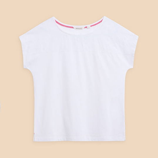 White Stuff Anthea Embroidery Top Brilliant White