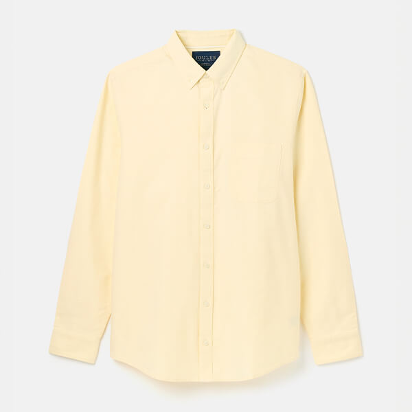 Joules Mens Yellow Long Sleeve Oxford Shirt