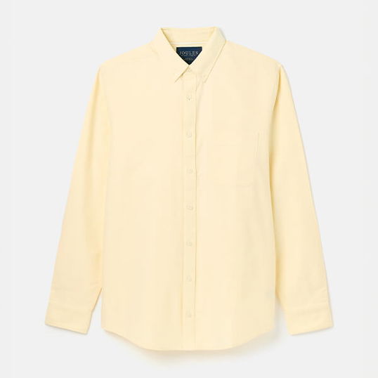 Joules Mens Yellow Long Sleeve Oxford Shirt