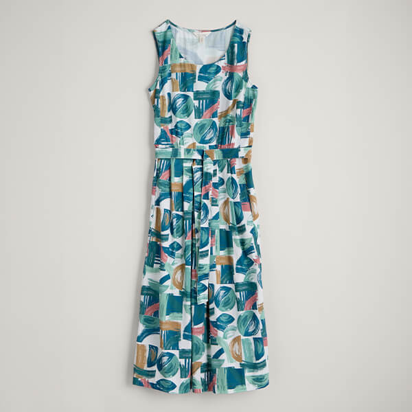 Seasalt Belle Midi Dress Driftwood Marks Chalk