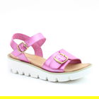 Heavenly Feet Pink Metallic Trudy Sandals
