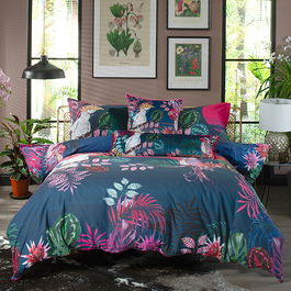 House of Norris The Parrot and the Cockatoo King Duvet Set Multi