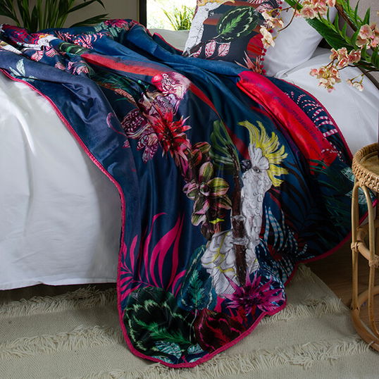 House of Norris The Parrot and the Cockatoo Throw 120x200cm Multi