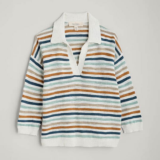 Seasalt Gwynver V-Neck Jumper Mini Cornish Pool Mix