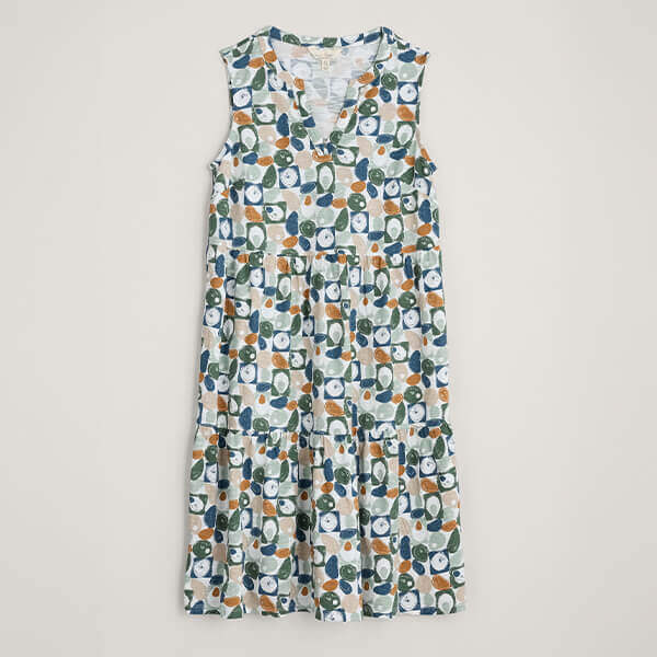 Seasalt Bodelva Dress Geo Pebbles Chalk
