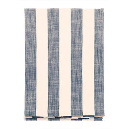 Walton & Co Flint Blue Wide Stripe Tablecloth 150x300cm