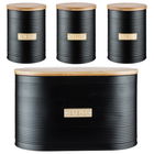 Typhoon Otto Black 4 Piece Kitchen Storage Set