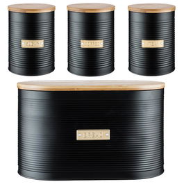 Typhoon Otto Black 4 Piece Kitchen Storage Set