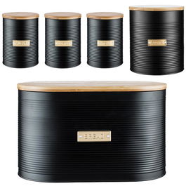 Typhoon Otto Black 5 Piece Kitchen Storage Set