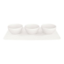 Villeroy & Boch Manufacture Rock Blanc 4 Piece Serving Set