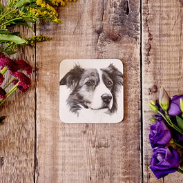 Lucy's Farm Narla the Collie Melamine Coaster