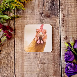Lucy's Farm Vivienne the Chicken Melamine Coaster
