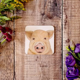 Lucy's Farm Wilbur the Pig Melamine Coaster