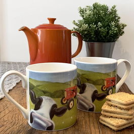 Lucy's Farm Tractor Moo Cow Regular Mug
