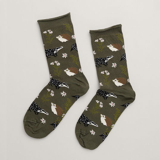 Seasalt Womens Arty Socks Woodland Floor Highland Size 4-7