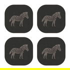 iStyle Luxe Zebra Set of 4 Velvet Backed Coasters
