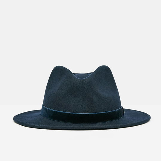Joules Navy Blue Maude Fedora Hat