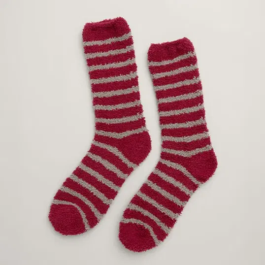 Seasalt Mens Fluffies Short Socks Breton Acer Mushroom Size 8-12