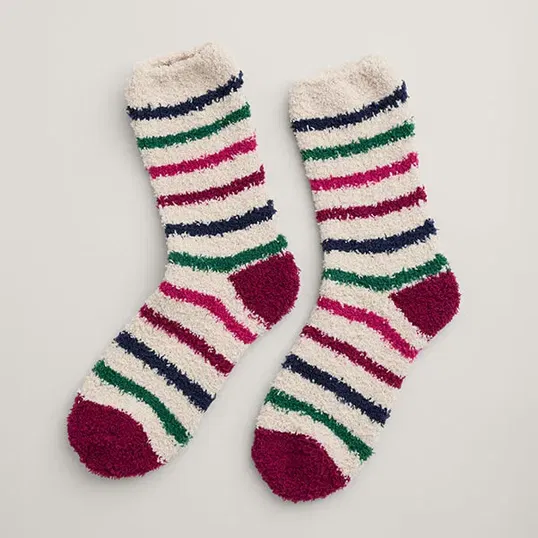 Seasalt Fluffies Short Socks Quad Breton Aran Coulis Size 4-7