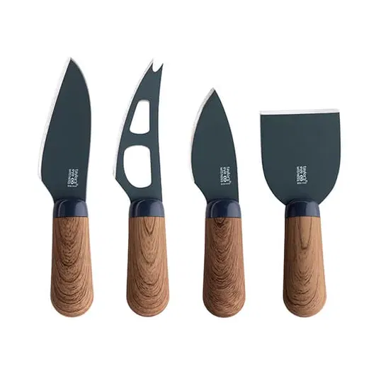 Taylor`s Eye Witness Brooklyn Walnut 4 Piece Cheese Knife Set