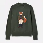 Joules Dark Green Jonty Intarsia Knit Jumper