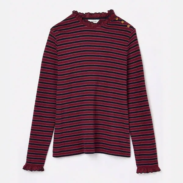 Joules Red Stripe Grace Long Sleeve Top