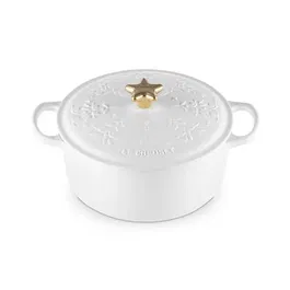 Le Creuset Cotton Noel Cast Iron 24cm Round Casserole