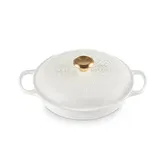 Le Creuset Snowflakes Cotton Cast Iron 26cm Shallow Casserole