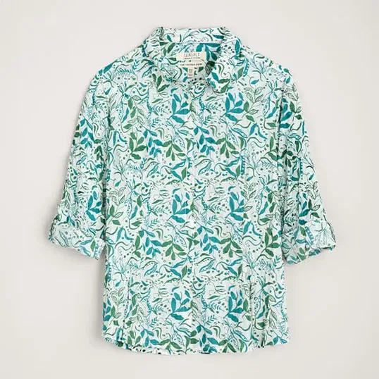 Seasalt Larissa Shirt Wandering Peas Chalk
