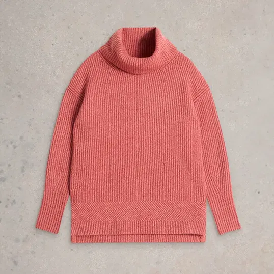 White Stuff Lovely Rib Jumper Dusky Pink