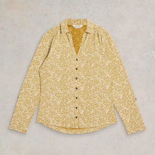 White Stuff Annie Jersey Shirt Chart Print