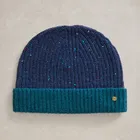 White Stuff Albie Rib Knitted Beanie Navy Multi