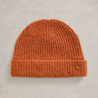 White Stuff Albie Rib Knitted Beanie Dark Orange