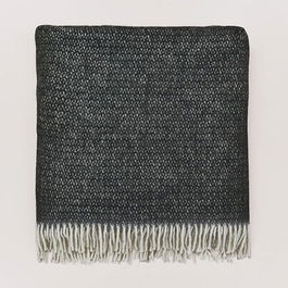 Burleigh For Bedeck Throw 130x170cm Charcoal/White