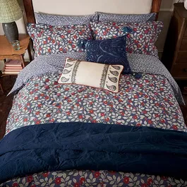 Joules Grove Floral Duvet Cover Set King Size Royal Blue