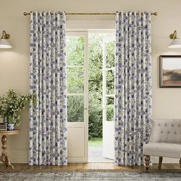 Joules Indienne Floral 90x90 Curtains Blue