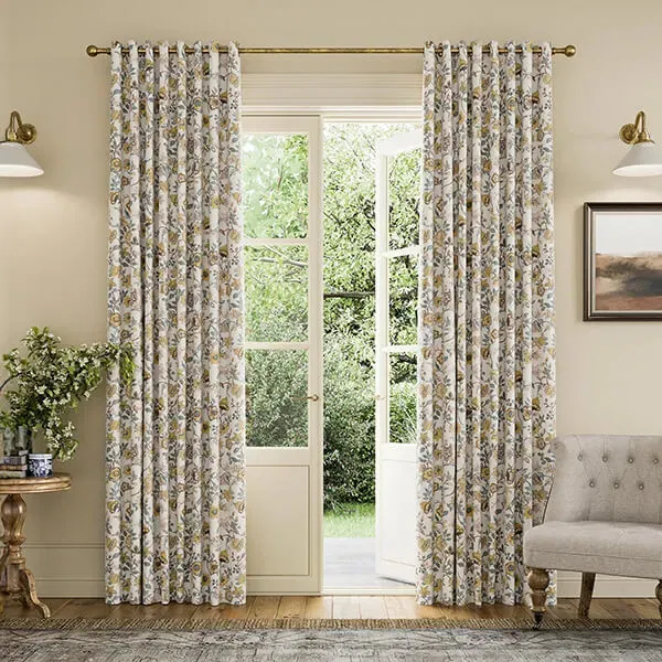 Joules Indienne Floral 66x54 Curtains Teal