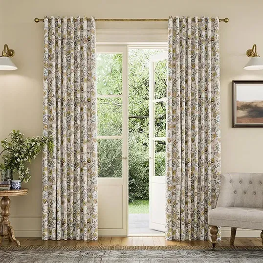 Joules Indienne Floral 66x54 Curtains Teal