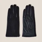 White Stuff Lucie Leather Gloves Pure Black