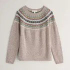 Seasalt Seas Edge Jumper Harlyn Pink Grass Multi