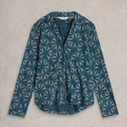 White Stuff Annie Jersey Shirt Teal Multi