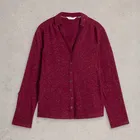White Stuff Annie Sparkle Shirt Dark Plum