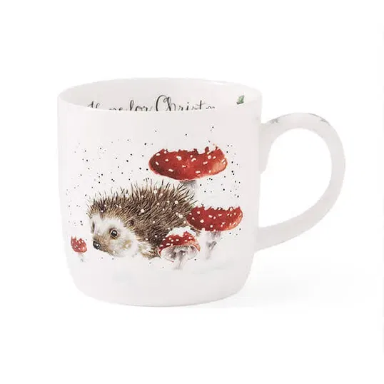 Wrendale Designs `Home For Christmas` Hedgehog Mug