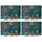 Sara Miller Woodland Tales Collection Set of 4 Large Placemats Deer & Robin
