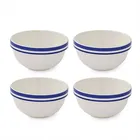 Portmeirion Potters Stripe Set of 4 12.5cm Stacking Bowls Blue