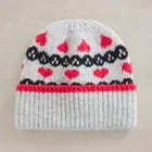 White Stuff Heart Fairisle Beanie Grey Multi