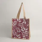 Seasalt Jute Shopper Frosted Leaves Dahlia
