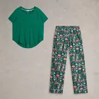 White Stuff Tessa Pyjama Set Black Print