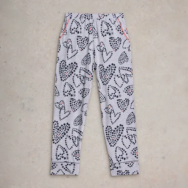 White Stuff Fern Jersey Pyjama Bottoms Grey Print